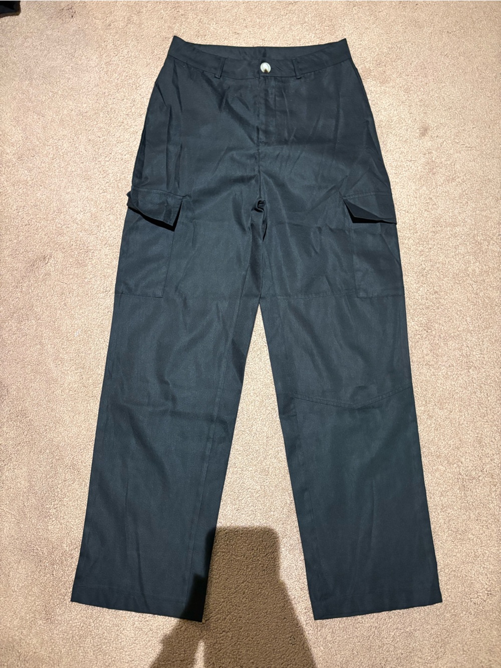 SHEIN Black Straight Leg Cargo Pants size small